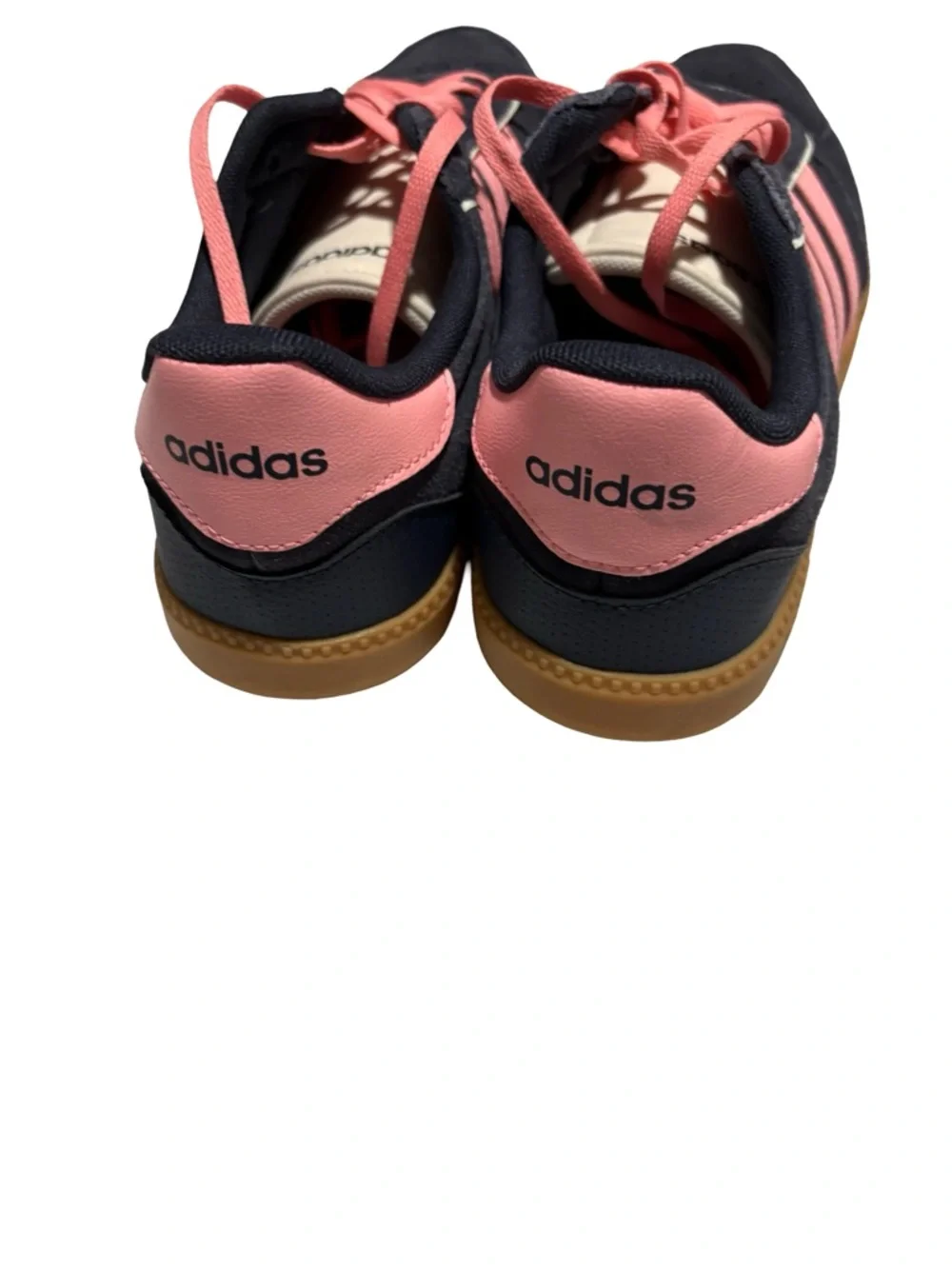 Adidas VL Court 2.0 Navy Blue Pink Gum Sole Sneakers Women's